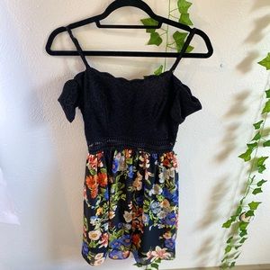 Black and floral dress